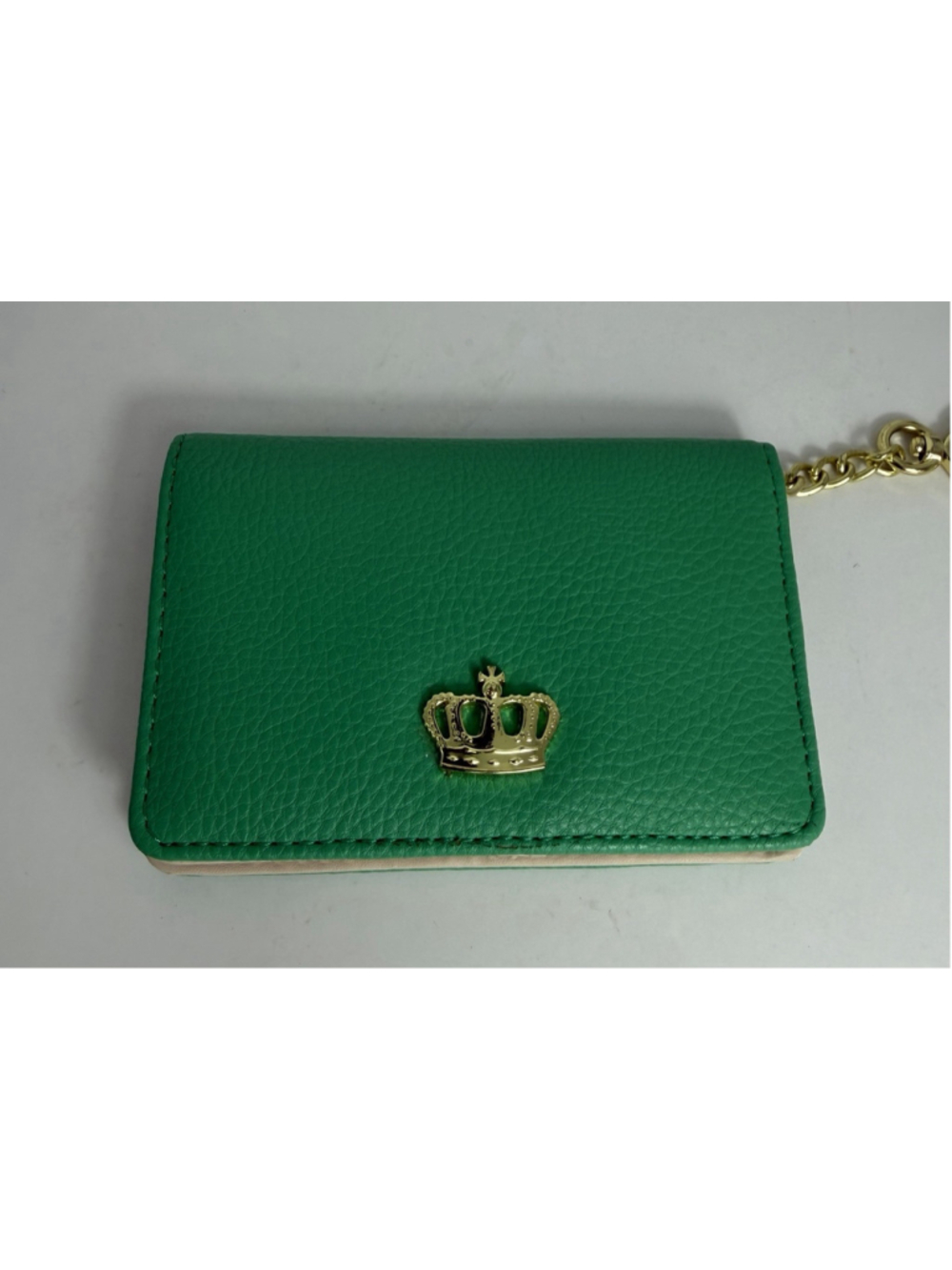 Juicy by Juicy Couture Credit Card Case Wallet Crown Heart Key chain Aqua